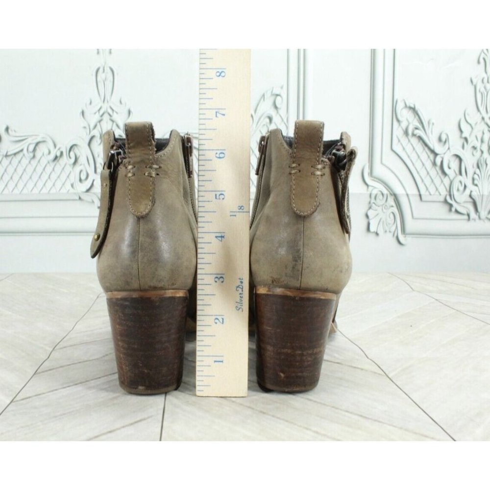 BLONDO Nivada Brown Leather Waterproof Heeled Ankle Boots Size 9 - Picture 8 of 12